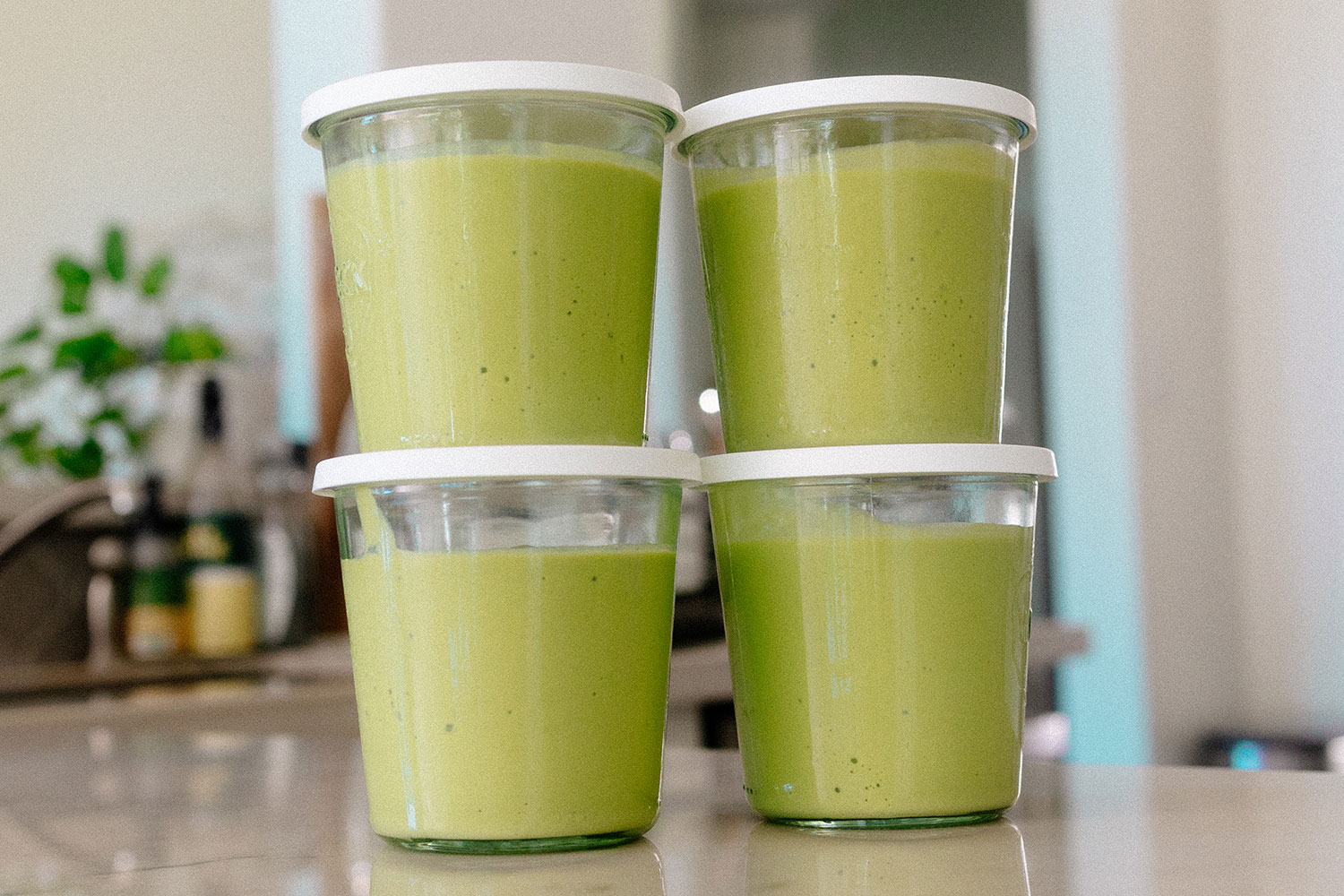 green mango protein smoothie meal prep